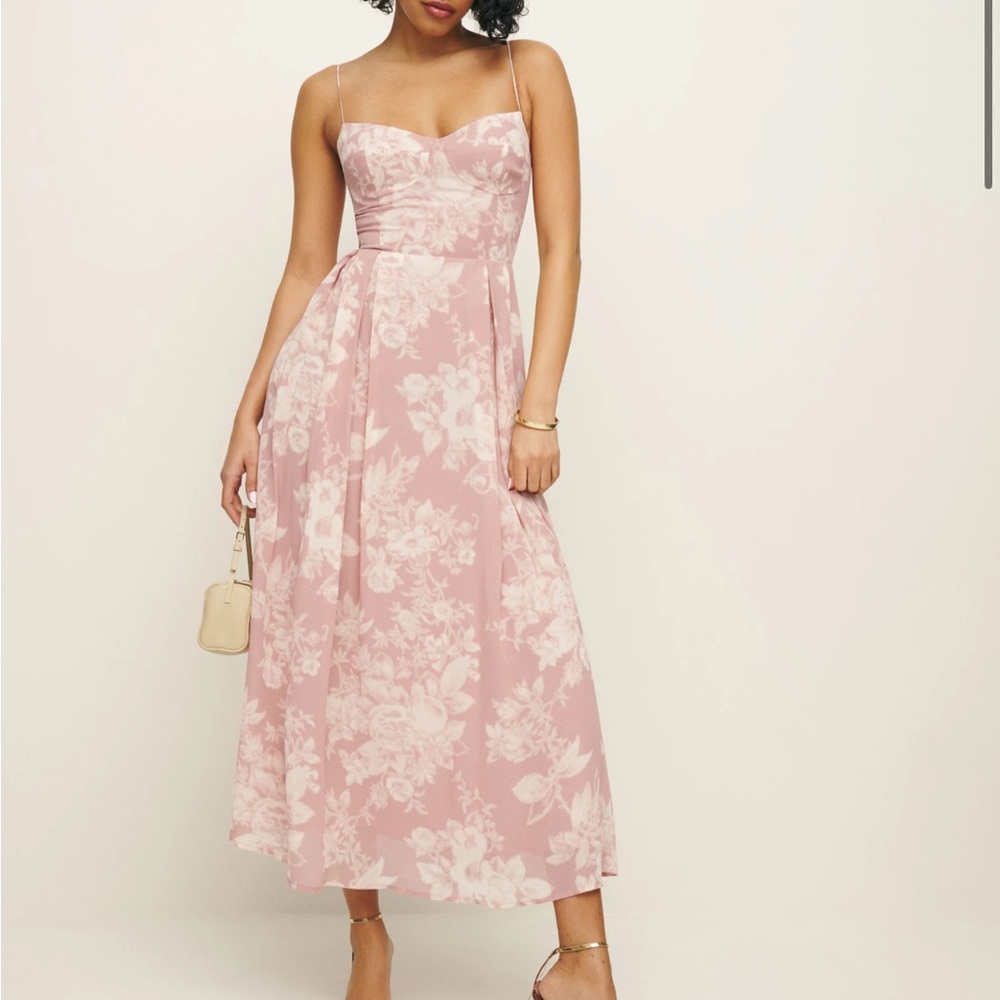 Reformation Pink Floral Maxi Dress